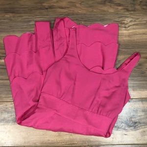 Gianni Bini pink scalloped dress sz 4